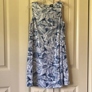 Anne Kline sleeveless a-line linen dress.